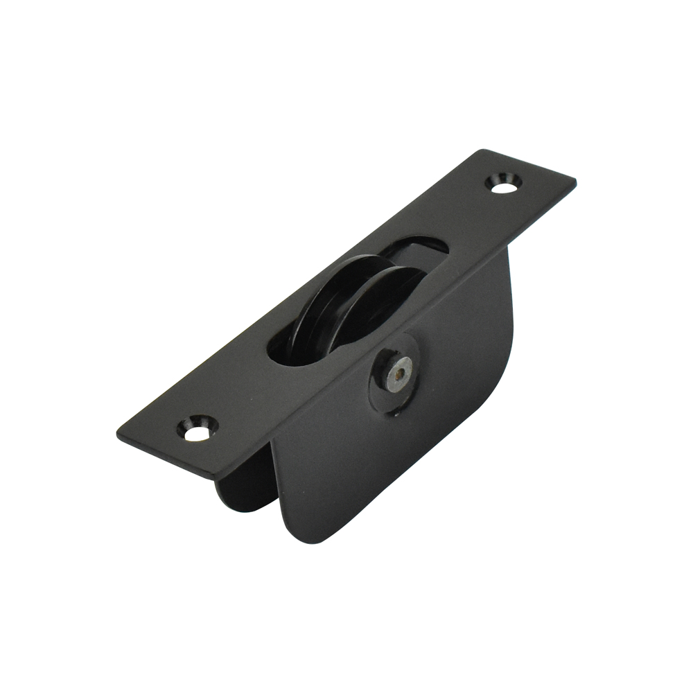 Sash Heritage 2 Inch Sash Pulley Bearing Wheel with Square Faceplate - Black
